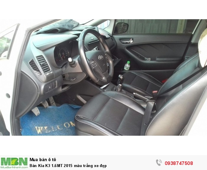 Bán Kia K3 1.6MT 2015 màu trắng xe đẹp