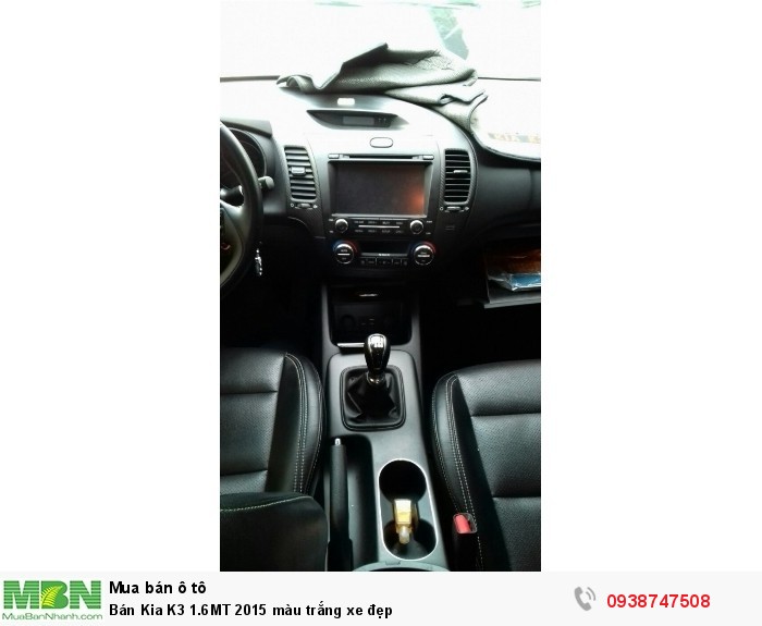 Bán Kia K3 1.6MT 2015 màu trắng xe đẹp