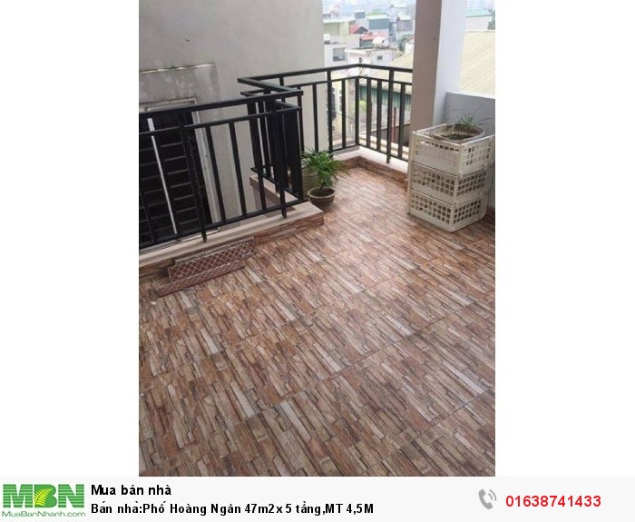 Bán nhà:Phố Hoàng Ngân 47m2x 5 tầng,MT 4,5M