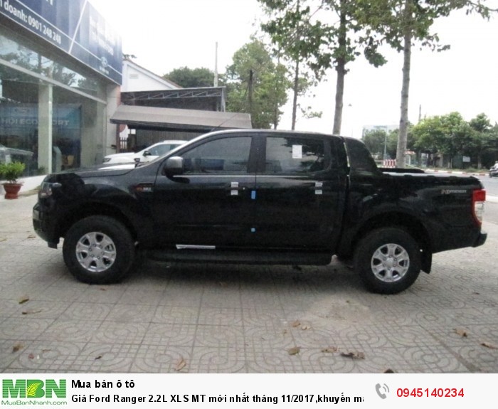 Ford Tây Ninh,Giá Ford Ranger 2.2L XLS MT mới nhất tháng 12/2017,khuyến mãi 100% phí trước bạ