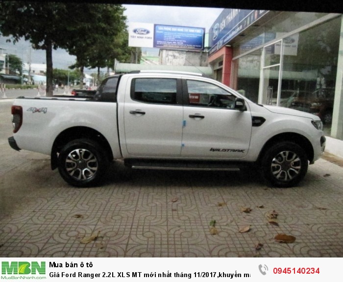 Ford Tây Ninh,Giá Ford Ranger 2.2L XLS MT mới nhất tháng 12/2017,khuyến mãi 100% phí trước bạ