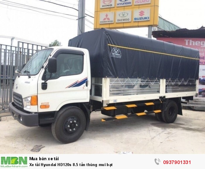 Xe tải Hyundai HD120s 8.5 tấn thùng mui bạt