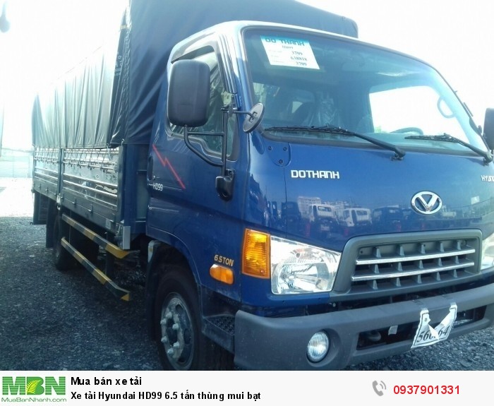Xe tải Hyundai HD99 6.5 tấn thùng mui bạt