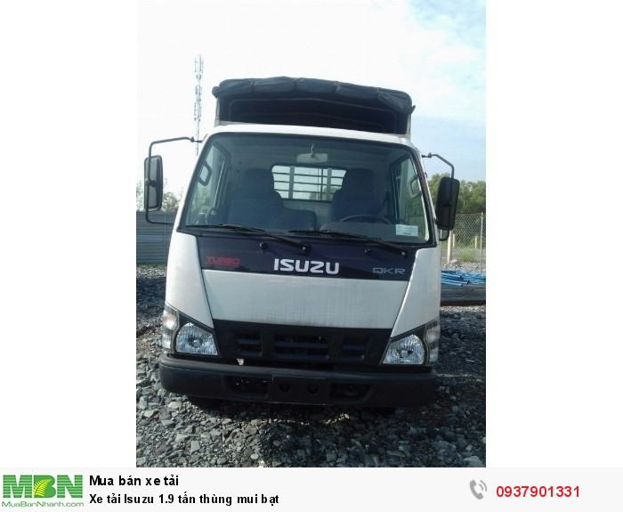 Xe tải Isuzu 1.9 tấn thùng mui bạt