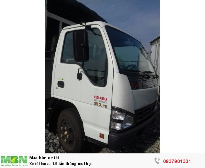 Xe tải Isuzu 1.9 tấn thùng mui bạt