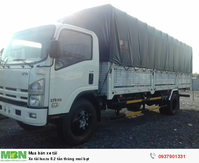 Xe tải Isuzu 8.2 tấn thùng mui bạt