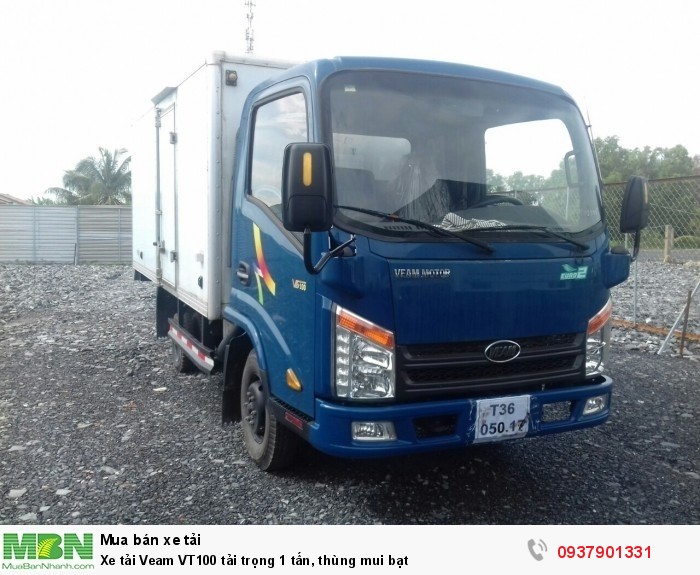 Xe tải Veam VT100 tải trọng 1 tấn, thùng mui bạt