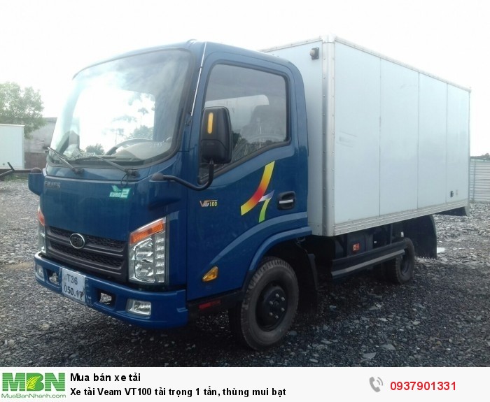 Xe tải Veam VT100 tải trọng 1 tấn, thùng mui bạt