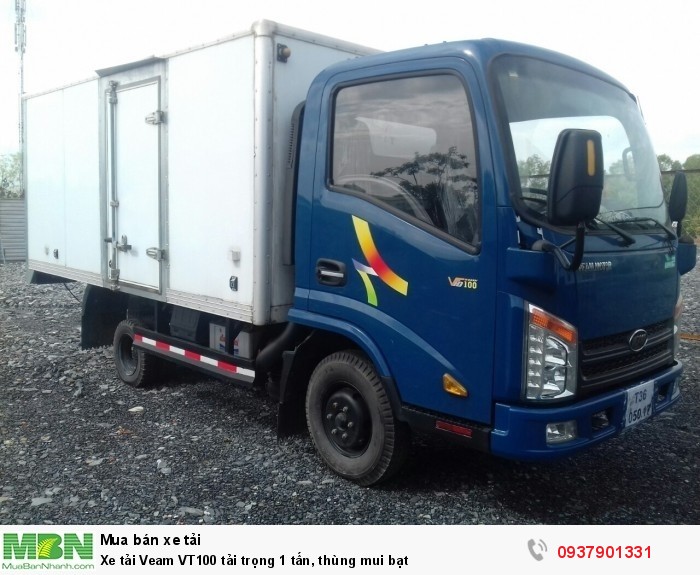 Xe tải Veam VT100 tải trọng 1 tấn, thùng mui bạt