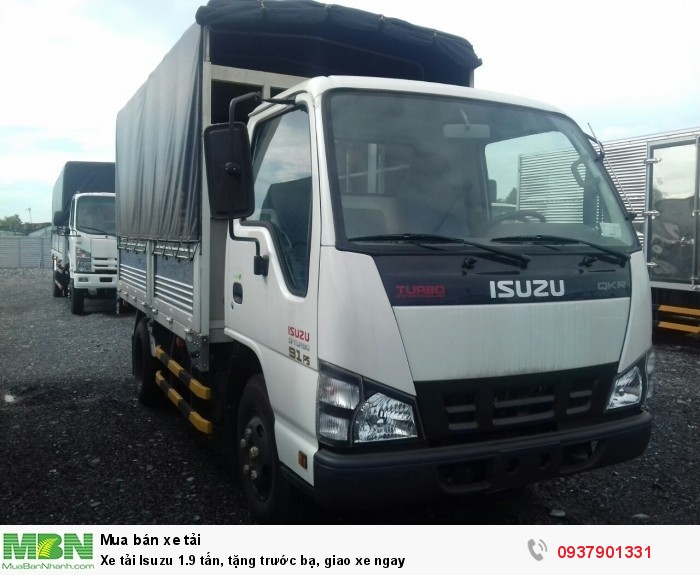 Xe tải Isuzu 1.9 tấn, tặng trước bạ, giao xe ngay