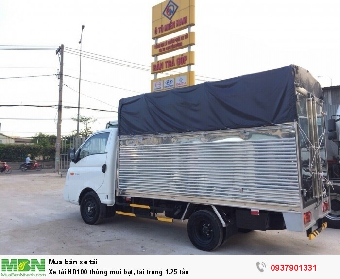 Xe tải HD100 thùng mui bạt, tải trọng 1.25 tấn