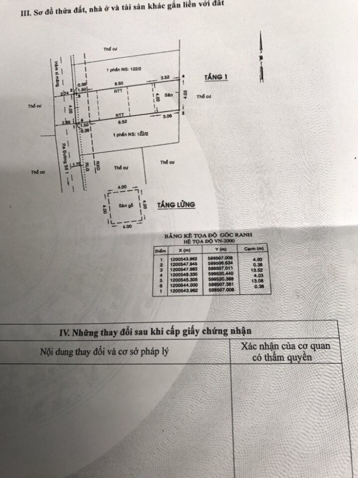 Bán 2 căn cấp 4 nát Hẻm Đường số 1, Phường 13 quận Gò Vấp, 4 x 13,7m, 4 x 13,2m, giá 2,3 tỷ/căn