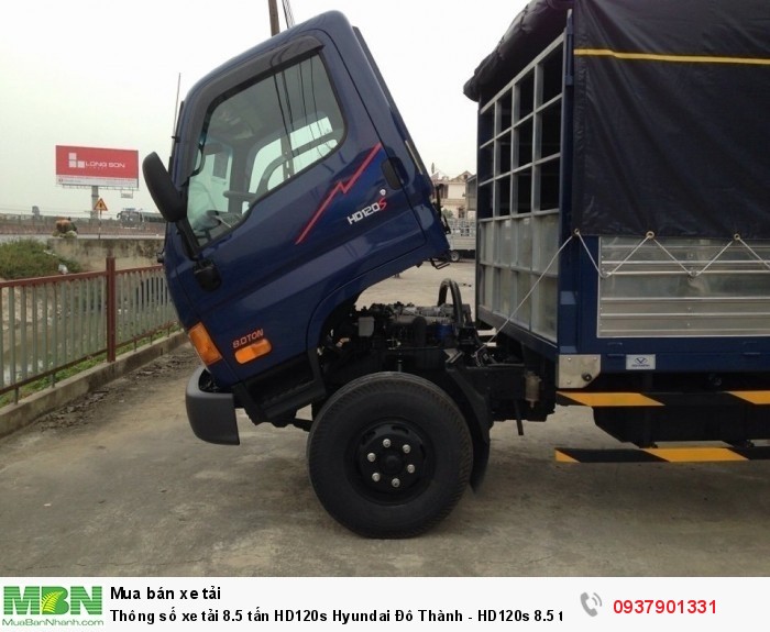 Thông số xe tải 8.5 tấn HD120s Hyundai Đô Thành - HD120s 8.5 tấn Đô Thành