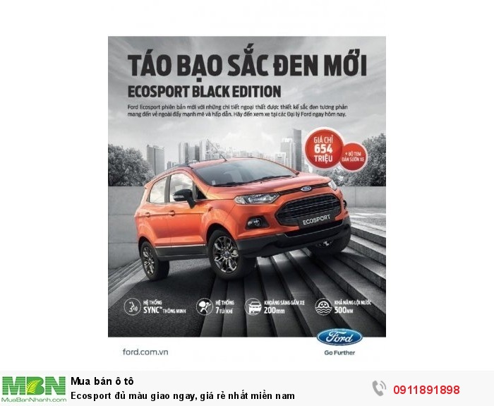 Ecosport đủ màu giao ngay, giá rẻ nhất miền nam