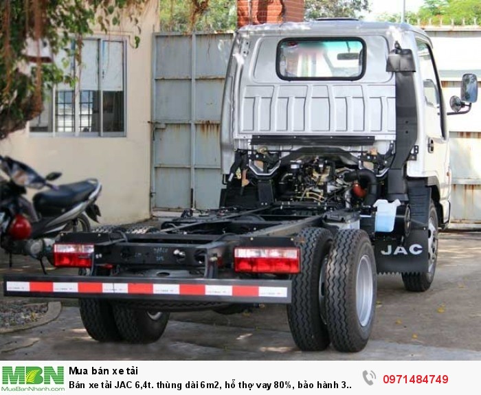 Bán xe tải JAC 6,4t. thùng dài 6m2, hỗ thợ vay 80%, bảo hành 3 năm.
