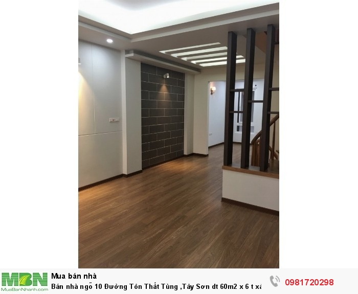 Bán nhà ngõ 10 Đường Tôn Thất Tùng ,Tây Sơn dt 60m2 x 6 t xây mới