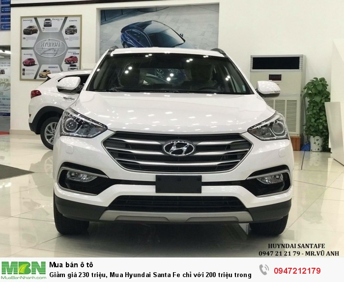 Giảm giá 230 triệu, Mua Hyundai Santa Fe chỉ với 200 triệu trong tháng 11