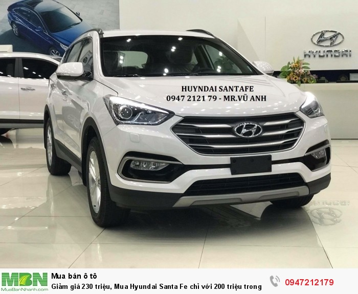 Giảm giá 230 triệu, Mua Hyundai Santa Fe chỉ với 200 triệu trong tháng 11