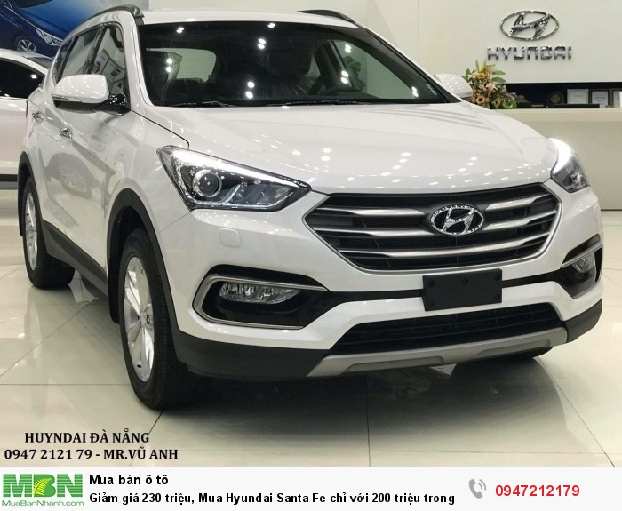 Giảm giá 230 triệu, Mua Hyundai Santa Fe chỉ với 200 triệu trong tháng 11