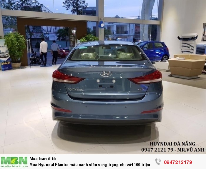 Mua Hyundai Elantra màu xanh siêu sang trọng chỉ với 100 triệu .