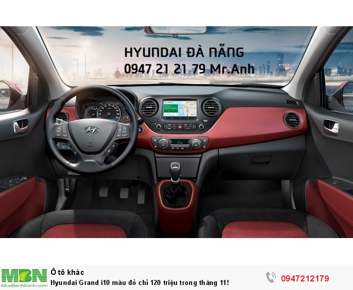 Hyundai Grand i10 màu đỏ chỉ 120 triệu trong tháng 11!