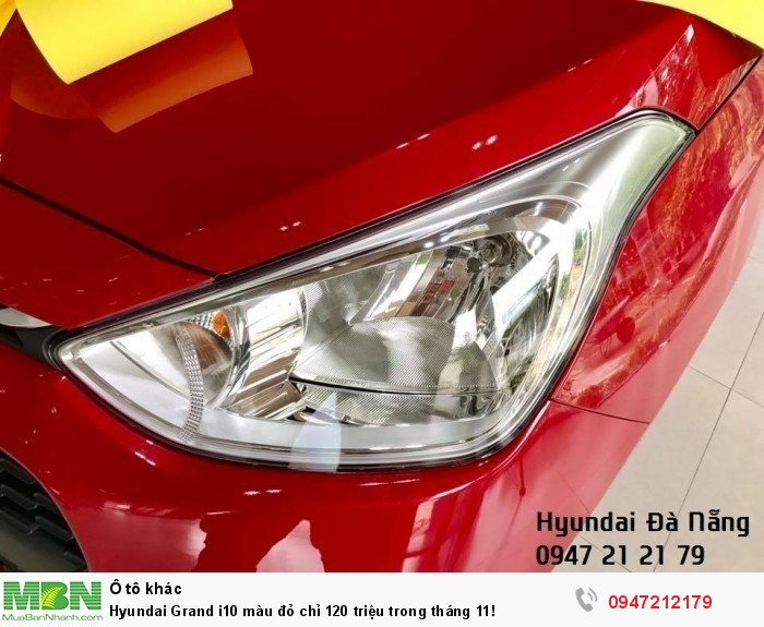 Hyundai Grand i10 màu đỏ chỉ 120 triệu trong tháng 11!