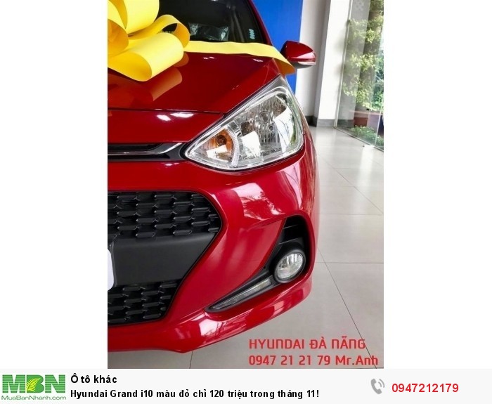 Hyundai Grand i10 màu đỏ chỉ 120 triệu trong tháng 11!
