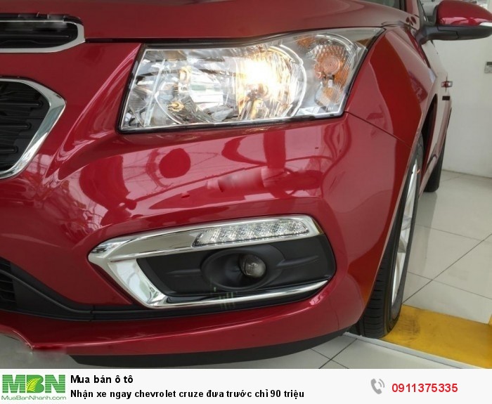 Nhận xe ngay chevrolet cruze đưa trước chỉ 90 triệu