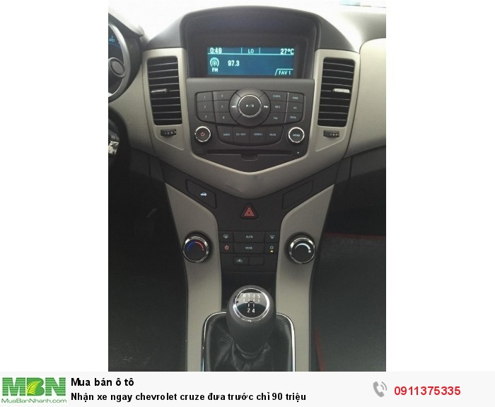 Nhận xe ngay chevrolet cruze đưa trước chỉ 90 triệu