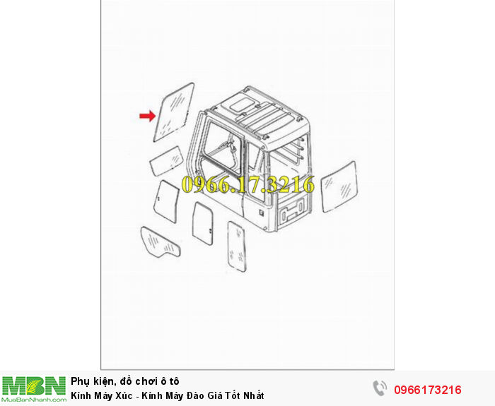Kính Máy Xúc - Kính Máy Đào Giá Tốt Nhất