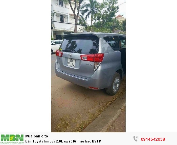 Bán Toyata Innova 2.0E sx 2016 màu bạc BSTP