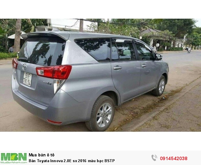 Bán Toyata Innova 2.0E sx 2016 màu bạc BSTP