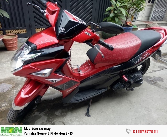 Yamaha Nouvo 6 Fi đỏ-đen 2k15