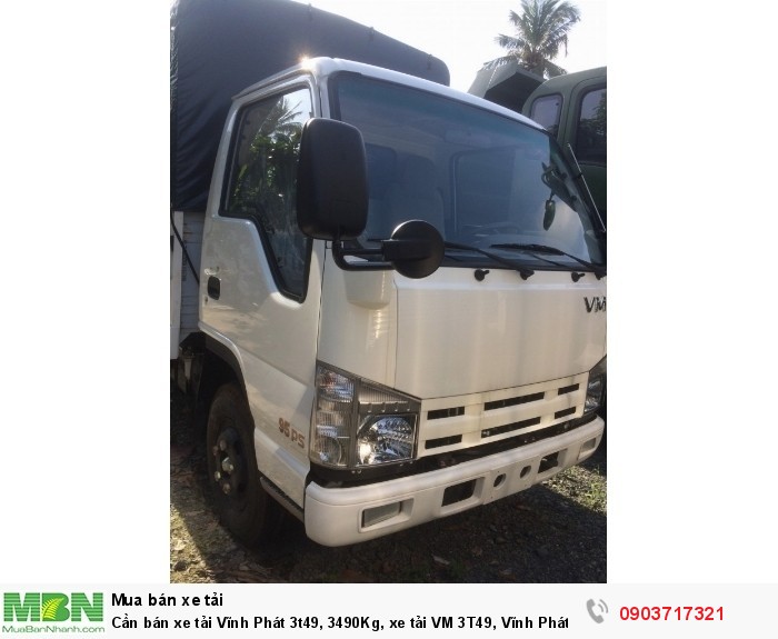 Cần bán xe tải Vĩnh Phát 3t49, 3490Kg, xe tải VM 3T49, Vĩnh Phát 3T5
