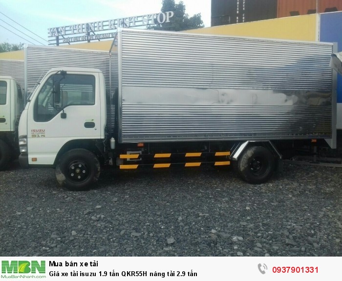 Giá xe tải isuzu 1.9 tấn QKR55H nâng tải 2.9 tấn