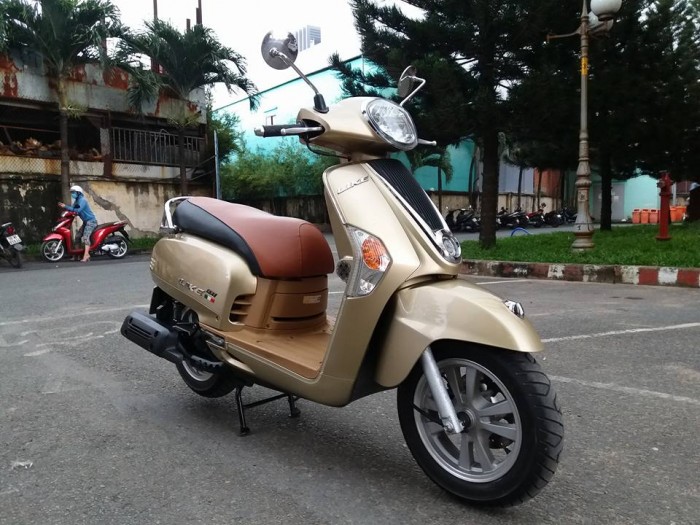 Kymco Like 125Fi Vàng Gold 2016 Kiểu Dáng Vespa Phun Xăng Điện Tử Phiên Bản Đặc Biệt Tuyệt Đẹp.