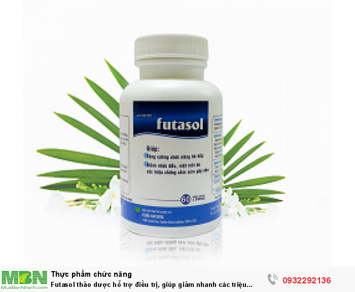 TPCN Futasol với thành phần thảo dược thiên nhiên giúp tăng cường sức đè kháng, giảm nhanh các triệu chứng khó chịu của cảm cúm gây ra. Hộp 60 viên, giá 235.000đ/ hộp.
