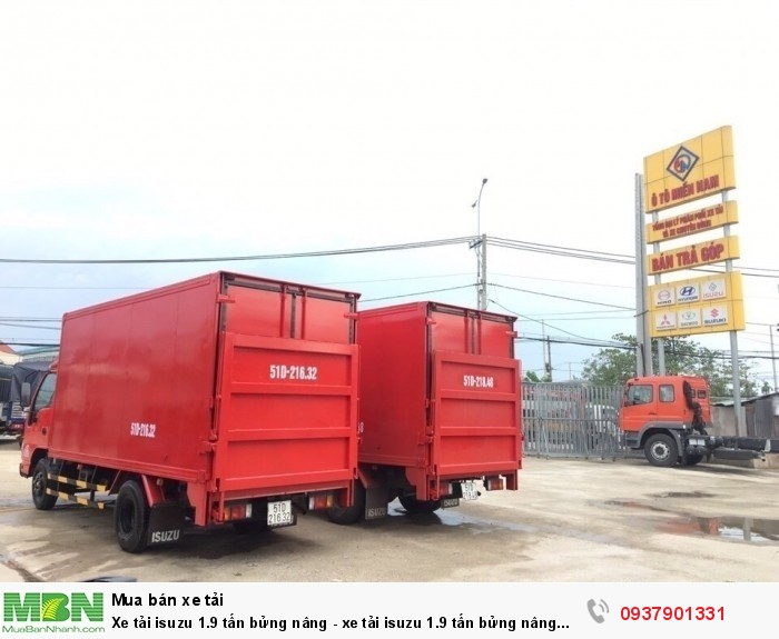 Xe tải isuzu 1.9 tấn bửng nâng - xe tải isuzu 1.9 tấn bửng nâng thùng kín.