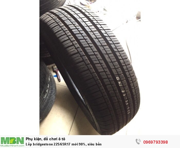 Lốp bridgestone 225/65R17 mới 90%, siêu bền