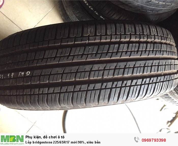 Lốp bridgestone 225/65R17 mới 90%, siêu bền