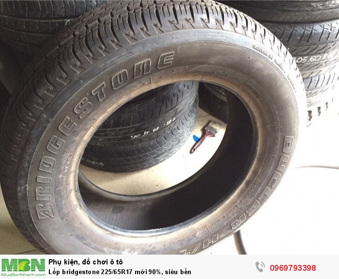 Lốp bridgestone 225/65R17 mới 90%, siêu bền