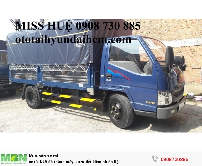 xe tải iz49 đô thành máy isuzu tiết kiệm nhiên liệu