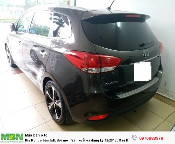 Kia Rondo bản full, đời mới, Sản xuất và đăng ký 12/2016, Máy Dầu , số tư động, màu Nâu
