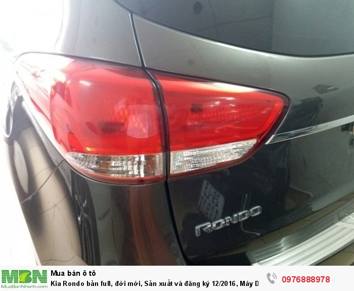 Kia Rondo bản full, đời mới, Sản xuất và đăng ký 12/2016, Máy Dầu , số tư động, màu Nâu
