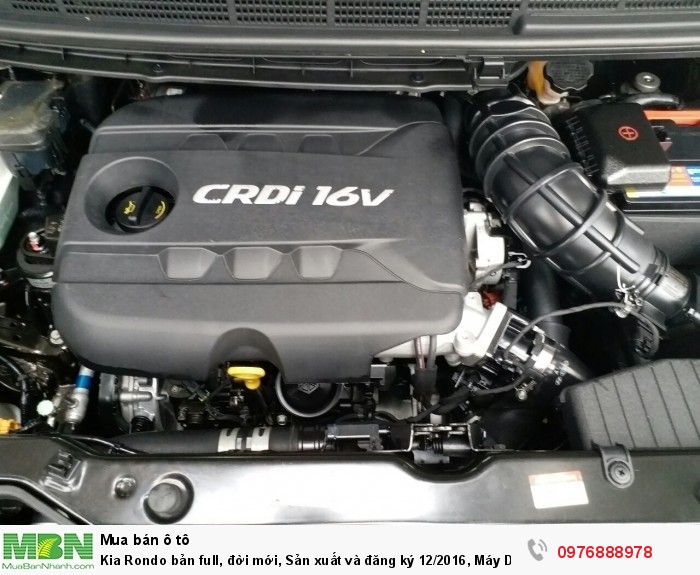 Kia Rondo bản full, đời mới, Sản xuất và đăng ký 12/2016, Máy Dầu , số tư động, màu Nâu