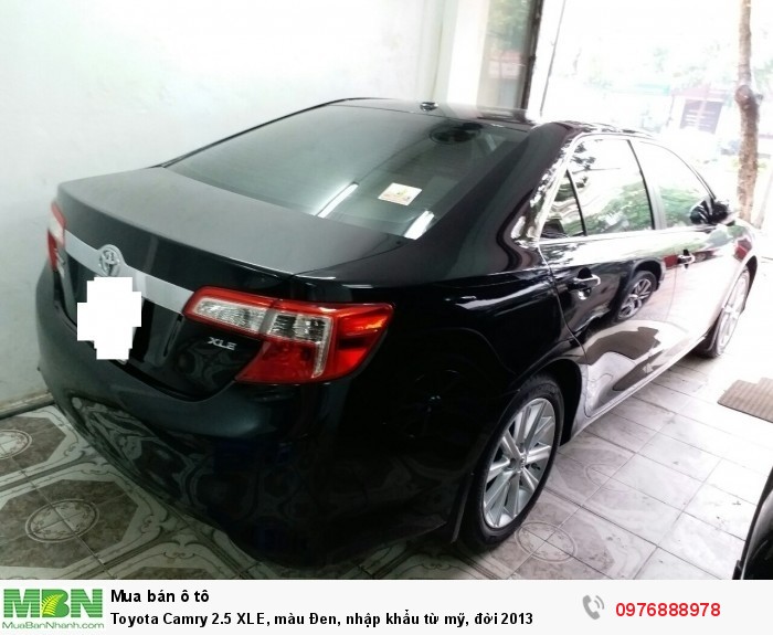 Toyota Camry 2.5 XLE, màu Đen, nhập khẩu từ mỹ, đời 2013