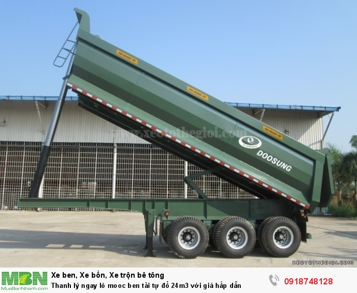 Thanh lý ngay lô mooc ben tải tự đổ 24m3 với giá hấp dẫn