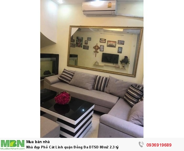 Nhà đẹp Phố Cát Linh quận Đống Đa DTSD 80m2 2.3 tỷ