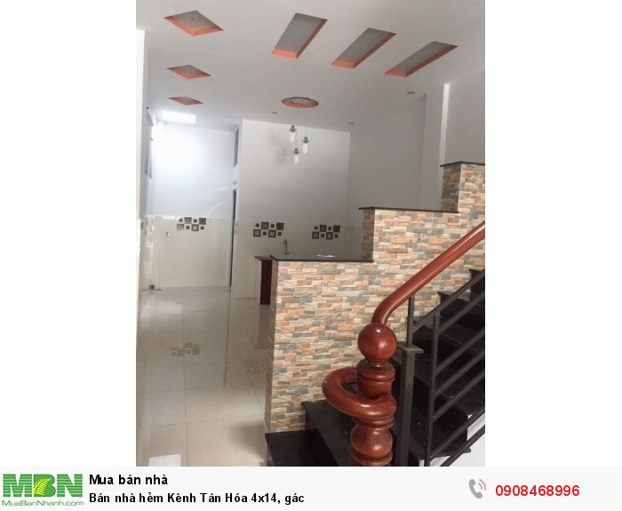 Bán nhà hẻm  Kênh Tân Hóa 4x14, gác