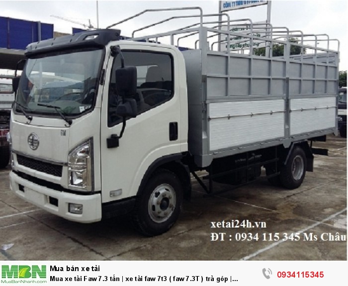 Mua xe tải Faw 7.3 tấn | xe tải faw 7t3 ( faw 7.3T ) trả góp | giá xe tải faw 7 tấn 3 đóng sẵn thùng.